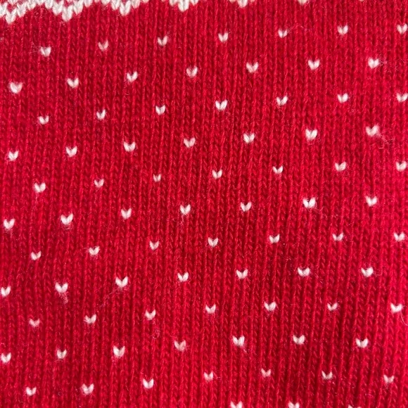 Teenie Weenie NWT All‎ That Bear Kawaii Red Fair Isle Knit Sweater Sz S Varsity